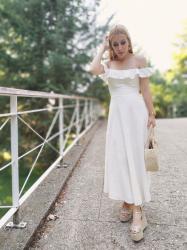 Midi White Dress