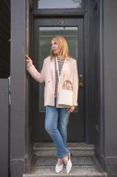 What to wear with a pink blazer