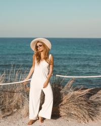WHITE JUMPSUIT IN IBIZA