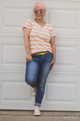 Colorful Striped Tee Two Ways
