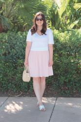 Dressing Down A Feminine Pleated Skirt