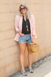 A Blazer with Cutoff Shorts for SPACES.