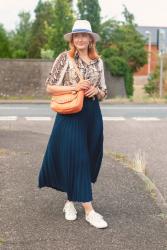 Why a Pleated Maxi With Sneaks Is a Failsafe Summer Outfit #iwillwearwhatilike