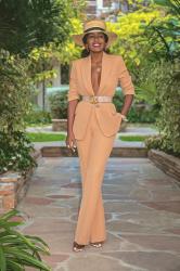 Neutral Wide Leg Suit