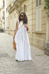 La robe blanche ajourée Efyse Paris