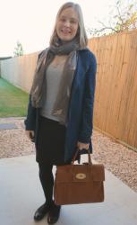 Weekday Wear Linkup: Feather Print Scarves, Jumpers & Pencil Skirts For Winter Office Wear
