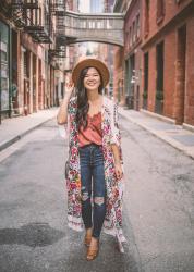 A Floral Kimono to Take You from Summer to Fall