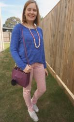 Colourful Knits and Printed Jeans With Converse & Rebecca Minkoff Bags