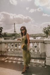 Satin dress – Elodie in Paris