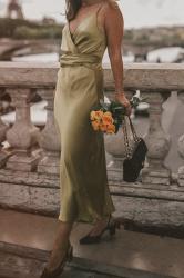 Satin dress – Elodie in Paris