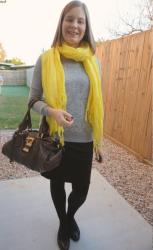 Weekday Wear Linkup! Grey Knits With Extra Details, Pencil Skirts and Chloe Paddington Bag