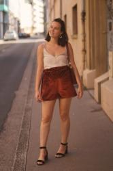 Short en velours