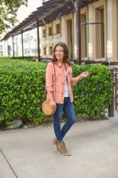 Coral Pink Utility Jacket