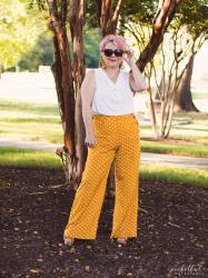 Mustard Polka Dot Pants