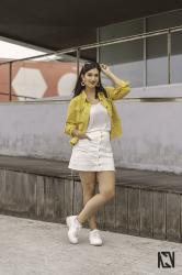 Yellow denim jacket