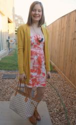 Weekday Wear Link Up: Printed Sheath Dresses and Colourful Cardigans