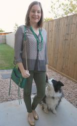 Weekday Wear Linkup: Matching Handbags and Necklaces with Printed Shirts and Colourful Pants For The Office