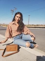 Cute Puffy Gingham Shirt