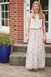 Floral Maxi Dress & Confident Twosday Linkup 