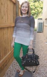 Adding Colour To Neutral Knits With Skinny Jeans & Balenciaga Bags