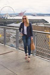 Fall Style: Blazer & Leopard Sandals