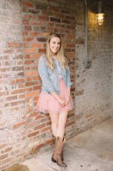 Tulle Skirt and Cowboy Boots