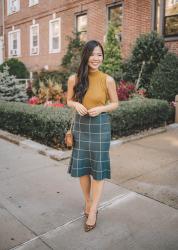 Two Ways to Wear a Windowpane Skirt