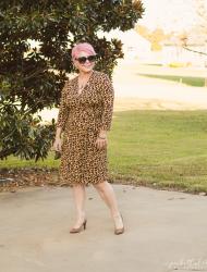 Leopard Wrap Dress for Fall