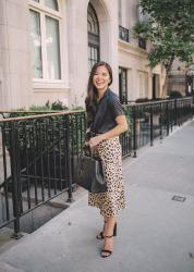 Two Ways to Wear a Leopard Midi Skirt