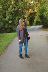 Grey Boyfriend Cardigan Outfit