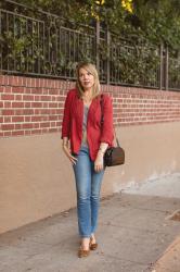 What to wear with a red blazer