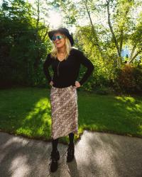 Snakeskin Skirt + Combat Booties