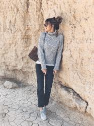 LOOK CON JERSEY GRIS DE OTOÑO