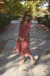 Midi dress for fall