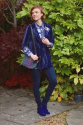 Blue Velvet as Daywear | Autumn Outfit