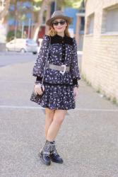Halloween outfit idea: skull print dress from Maggie Sweet