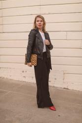 Two ways to wear wide-leg pants