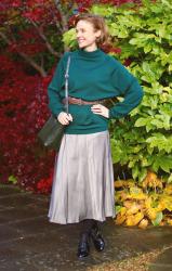 Autumn Re-style! Satin Slip Dress for Fall