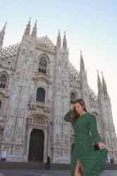 Twirling in Deep Green at the Duomo