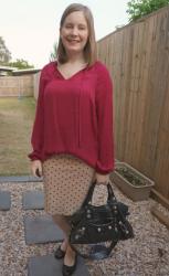 Weekday Wear Linkup! Long Sleeve Blouses and Pencil Skirts For Spring