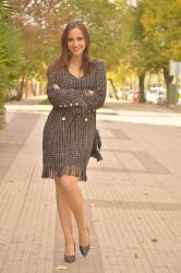 Vestido tweed