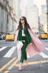 Color Story – Fall Outfits in Pink and Green