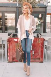 Neutral Poncho Wrap 4 Ways