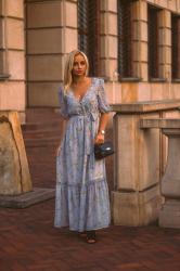 Floral maxi dress / autumn 