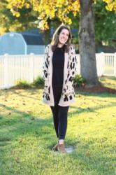 Thursday Fashion Files Link Up #235 – Cozy Leopard Cardi, an Absolute WINNING Amazon Find!