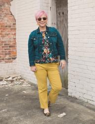 Mustard Pants & Dark Floral