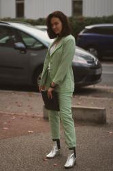 Ensemble vichy vert