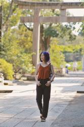 OOTD | ニットキャミソールとブラックデニムのシンプルギークシック