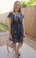 Weekday Wear Linkup! Printed Dresses And Blush Bag: Rebecca Minkoff Small Darren