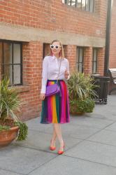 Colorful Pleated Skirt